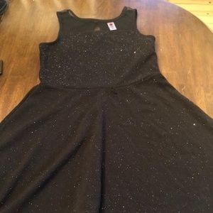 Girls Black Sparkle Dress (Size 16)